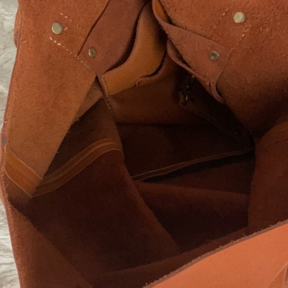 NWOT raw leather tote - Picture 5 of 5